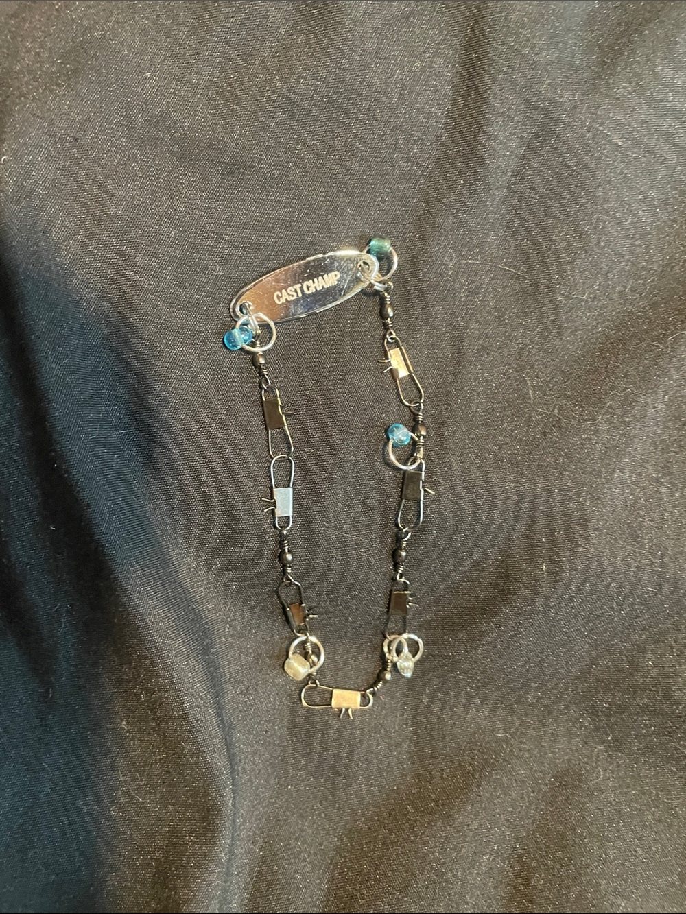 Castchimp Women’s Key & Card Holder Chain with Blue Accents